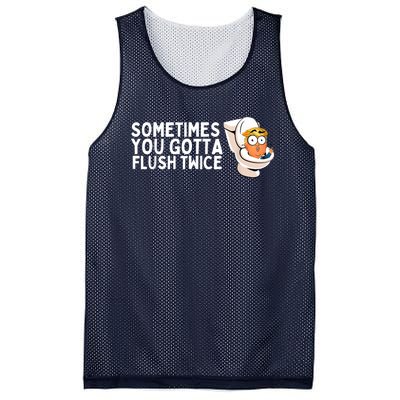 Sometimes You Gotta Flush Twice Mesh Reversible Basketball Jersey Tank