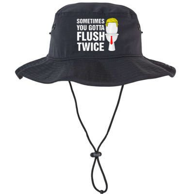 Sometimes You Gotta Flush Twice Funny Election 2024 Premium Legacy Cool Fit Booney Bucket Hat