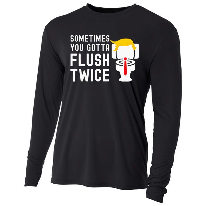 Sometimes You Gotta Flush Twice Cooling Performance Long Sleeve Crew