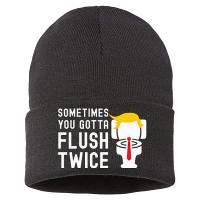 Sometimes You Gotta Flush Twice Sustainable Knit Beanie