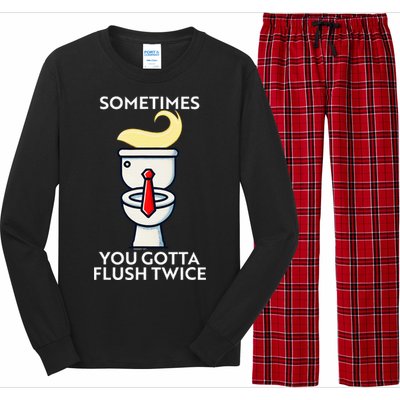 Sometime You Gotta Flush Twice Long Sleeve Pajama Set