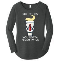 Sometime You Gotta Flush Twice Women's Perfect Tri Tunic Long Sleeve Shirt