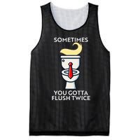 Sometime You Gotta Flush Twice Mesh Reversible Basketball Jersey Tank