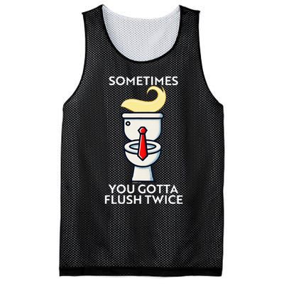 Sometime You Gotta Flush Twice Mesh Reversible Basketball Jersey Tank