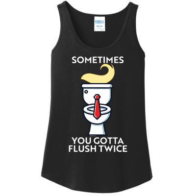 Sometime You Gotta Flush Twice Ladies Essential Tank