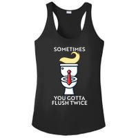 Sometime You Gotta Flush Twice Ladies PosiCharge Competitor Racerback Tank