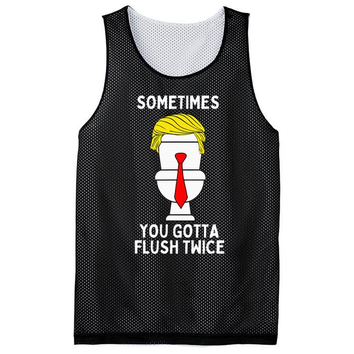 Sometimes You Gotta Flush Twice Mesh Reversible Basketball Jersey Tank