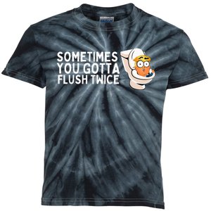 Sometimes You Gotta Flush Twice Kids Tie-Dye T-Shirt