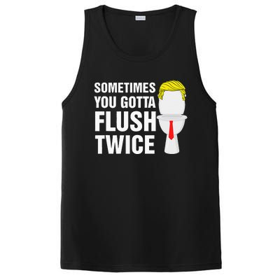 Sometimes You Gotta Flush Twice Funny Election 2024 PosiCharge Competitor Tank