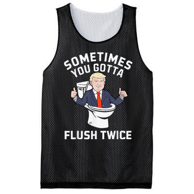 Sometimes You Gotta Flush Twice 2024 Mesh Reversible Basketball Jersey Tank