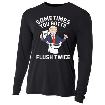 Sometimes You Gotta Flush Twice 2024 Cooling Performance Long Sleeve Crew