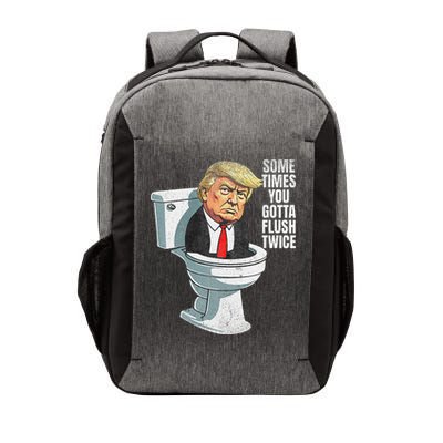 Sometimes You Gotta Flush Twice Funny Anti Trump Graphic Vector Backpack