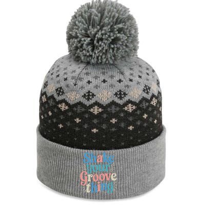 Shake Your Groove Thing Retro Vibes The Baniff Cuffed Pom Beanie