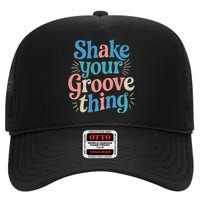 Shake Your Groove Thing Retro Vibes High Crown Mesh Back Trucker Hat