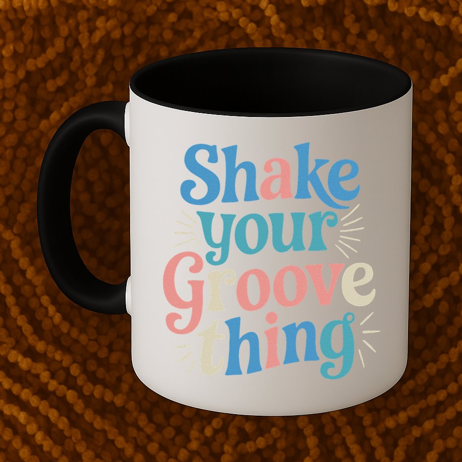 Shake Your Groove Thing Retro Vibes Mug
