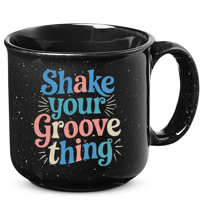 Shake Your Groove Thing Retro Vibes 15oz Campfire Ceramic Mug