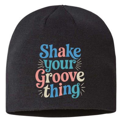 Shake Your Groove Thing Retro Vibes Sustainable Beanie