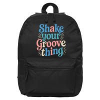 Shake Your Groove Thing Retro Vibes 16 in Basic Backpack