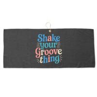 Shake Your Groove Thing Retro Vibes Large Microfiber Waffle Golf Towel