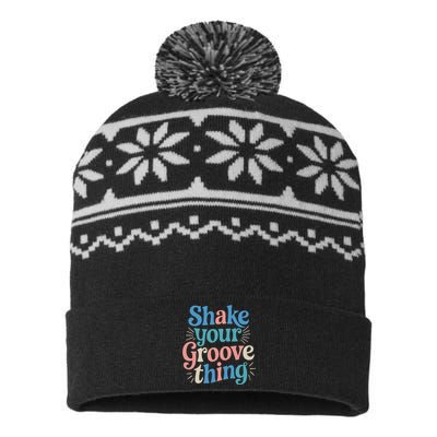 Shake Your Groove Thing Retro Vibes USA-Made Snowflake Beanie