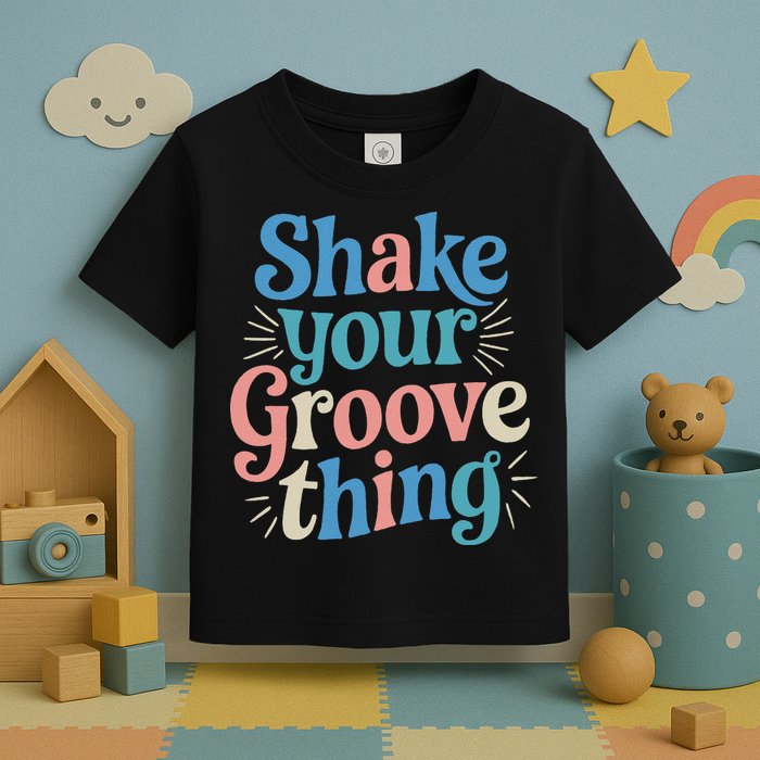 Shake Your Groove Thing Retro Vibes Toddler T-Shirt