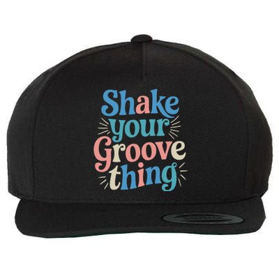 Shake Your Groove Thing Retro Vibes Wool Snapback Cap