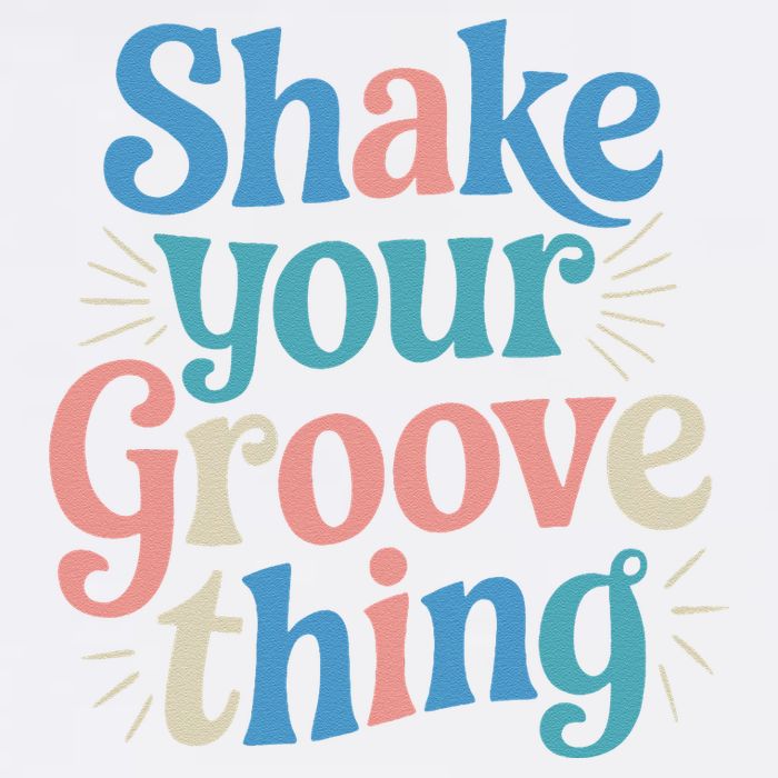 Shake Your Groove Thing Retro Vibes Garment-Dyed Sweatshirt