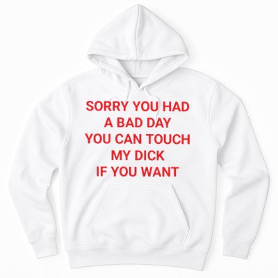 Sorry You Had A Bad Day You Can Touch My Dick If You Want Hoodie