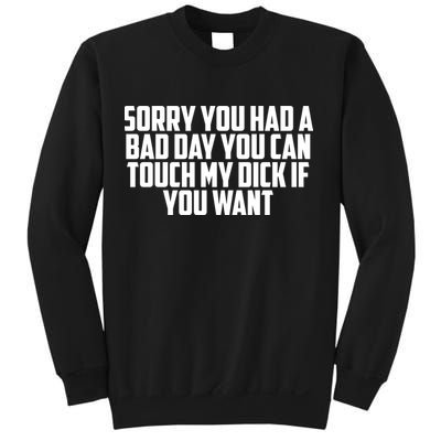 Sorry You Had A Bad Day You Can Touch If You Want Sweatshirt