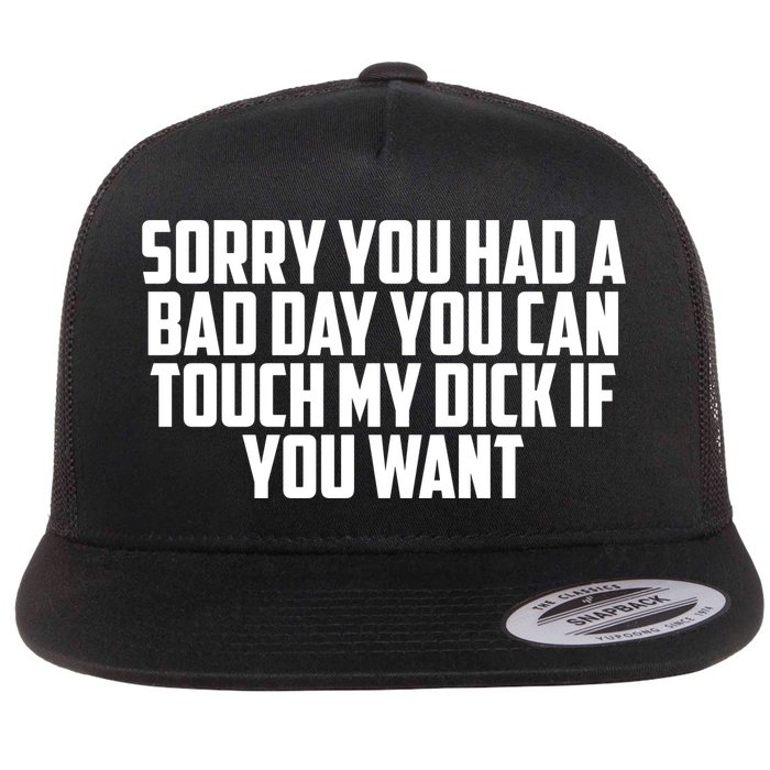 Sorry You Had A Bad Day You Can Touch If You Want Flatbill Hat