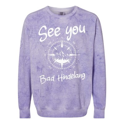 See You Hiking Bad Hindelang Germany Vacation Ski Compass Colorblast Crewneck Sweatshirt