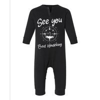 See You Hiking Bad Hindelang Germany Vacation Ski Compass Infant Fleece One Piece