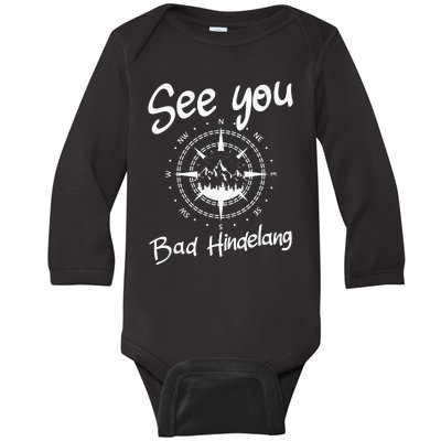 See You Hiking Bad Hindelang Germany Vacation Ski Compass Baby Long Sleeve Bodysuit