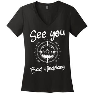 See You Hiking Bad Hindelang Germany Vacation Ski Compass Women's V-Neck T-Shirt