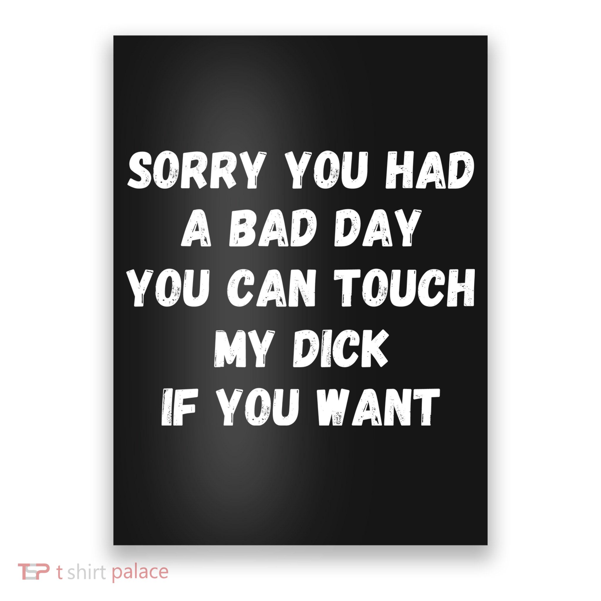 Sorry You Had A Bad Day You Can Touch My Dick If You Want Poster