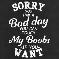Sorry You Had A Bad Day You Can Touch My Boobs Cool Comfort Performance Bucket Hat