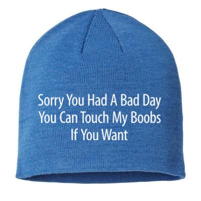 Sorry You Had A Bad Day You Can Touch My Boobs Sustainable Beanie