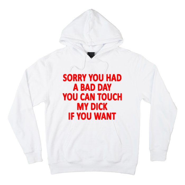 Sorry You Had A Bad Day You Can Touch My Dick If You Want Hoodie