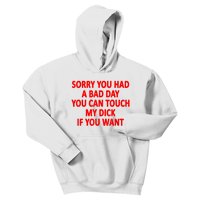 Sorry You Had A Bad Day You Can Touch My Dick If You Want Kids Hoodie