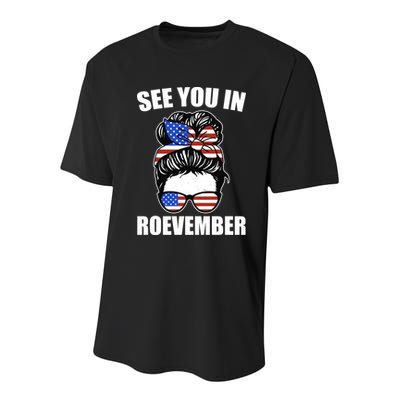 See You In Roevember Vote In November Youth Performance Sprint T-Shirt