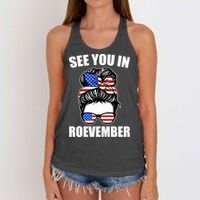 See You In Roevember Vote In November Women's Knotted Racerback Tank