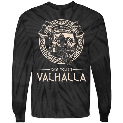 See You In Valhalla Viking Tie-Dye Long Sleeve Shirt