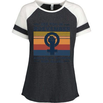 See You In Roevember American And Allies Retro Vintage Enza Ladies Jersey Colorblock Tee