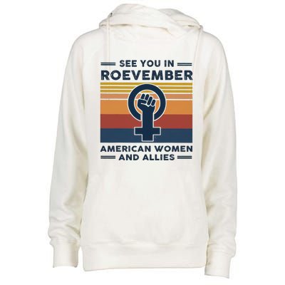 See You In Roevember American And Allies Retro Vintage Womens Funnel Neck Pullover Hood