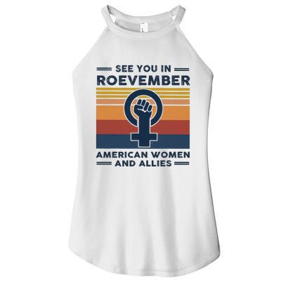 See You In Roevember American And Allies Retro Vintage Women's Perfect Tri Rocker Tank