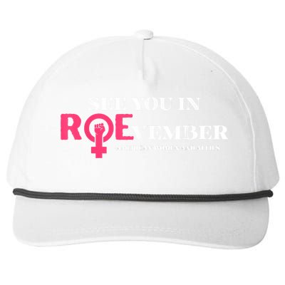 See You In ROEvember American Woman And Allies Quote Snapback Five-Panel Rope Hat