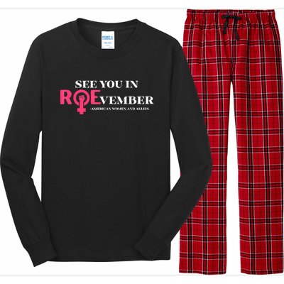 See You In ROEvember American Woman And Allies Quote Long Sleeve Pajama Set