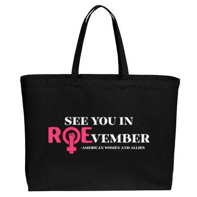 See You In ROEvember American Woman And Allies Quote Cotton Canvas Jumbo Tote