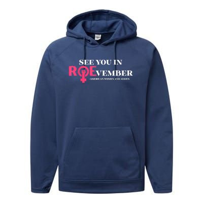 See You In ROEvember American Woman And Allies Quote Performance Fleece Hoodie