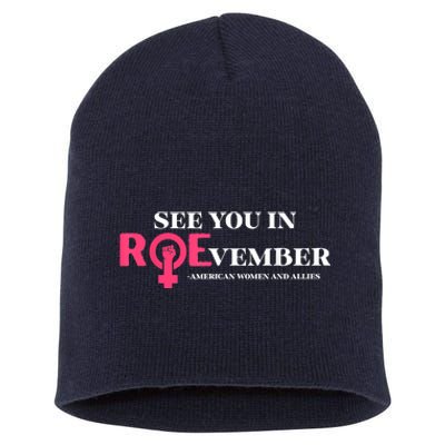 See You In ROEvember American Woman And Allies Quote Short Acrylic Beanie